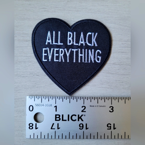ALL BLACK EVERYTHING Iron on patch - Picture 2 of 3